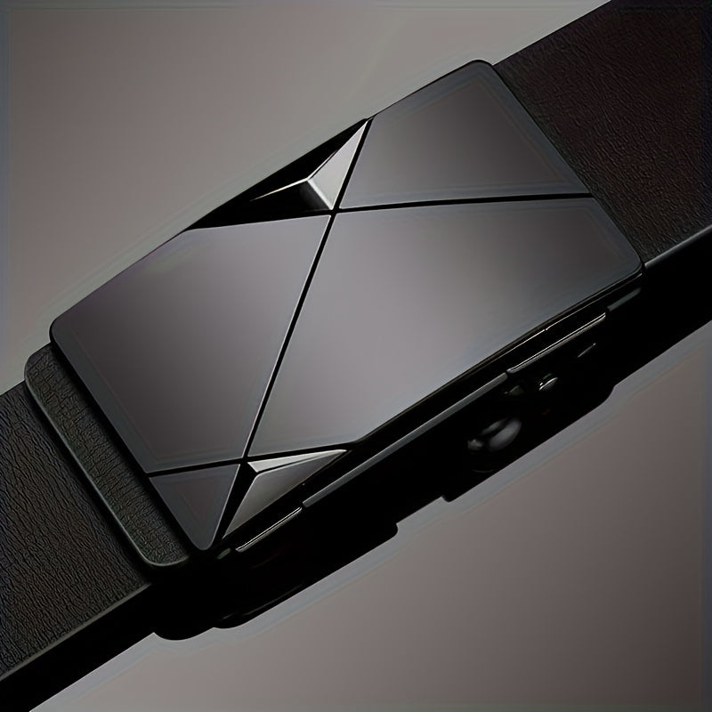 Men's Genuine Leather Belt – Automatic Buckle Cowhide Belt for Stylish Comfort
