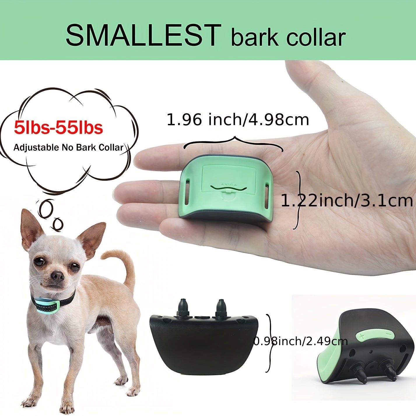 Anti-Bark Collar for Small and Medium Dogs - Gentle and Effective Solution for Excessive Barking