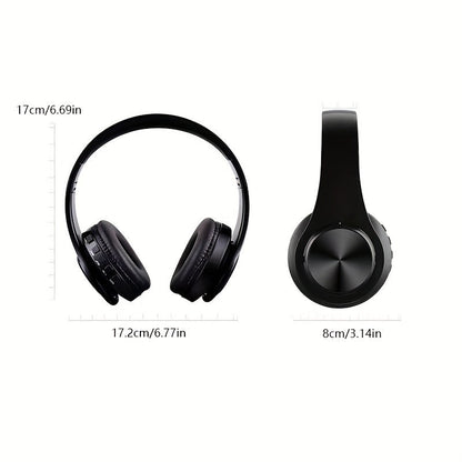 B39 Wireless LED Headphones - Foldable Over-Ear Headset with Colorful Lights, Built-in Mic, FM, SD Slot, Wired Option for PC, TV, Phones, Ideal Travel Gift