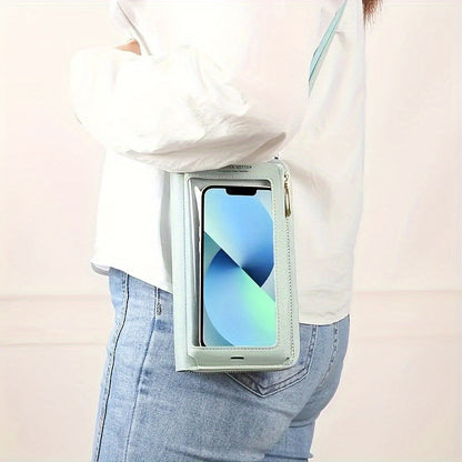 Touch Screen Mobile Phone Bag – Female Crossbody Purse, Anti-Theft Multi-Functional Shoulder Bag, Transparent Mini Bag, Ideal Gift for Christmas, Halloween, Thanksgiving