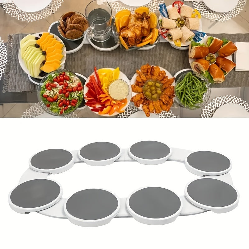 Adjustable Rotating Table Turntable - Durable ABS, Ideal for Parties and Gatherings