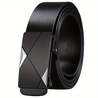 Men's Genuine Leather Belt – Automatic Buckle Cowhide Belt for Stylish Comfort