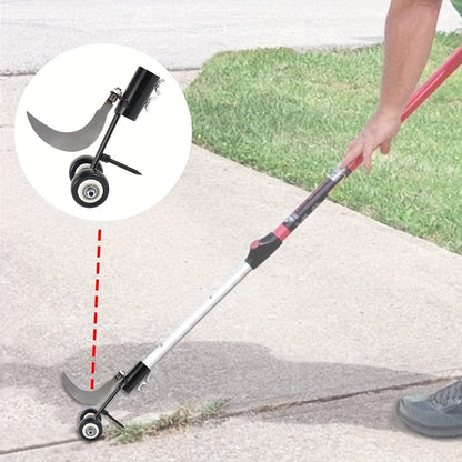 Stand-Up Manual Weeding Tool – Weed Puller with Wheels, Roller Crack Weeder for Garden, Lawn, Sidewalk & Driveways