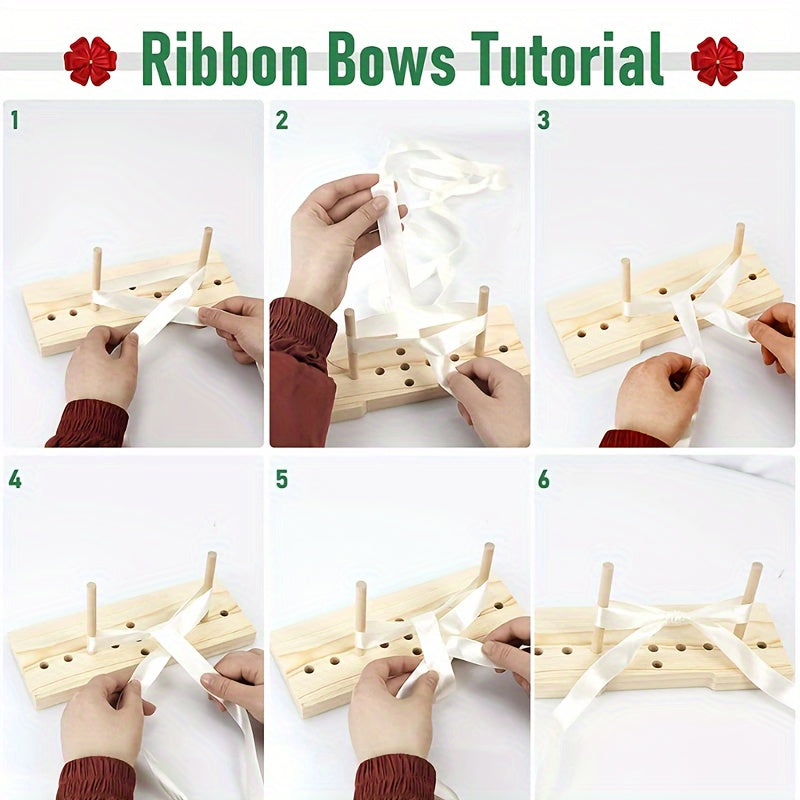 Wooden Bow Making Tool – Festival Wreath Maker for Crafting Decorative Bows