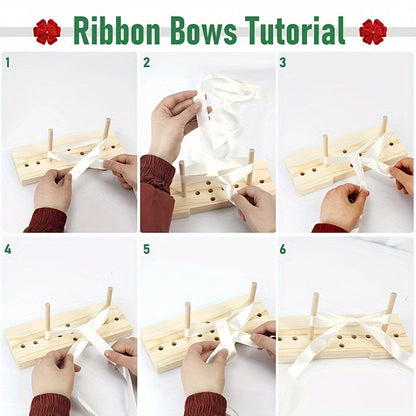 Wooden Bow Making Tool – Festival Wreath Maker for Crafting Decorative Bows