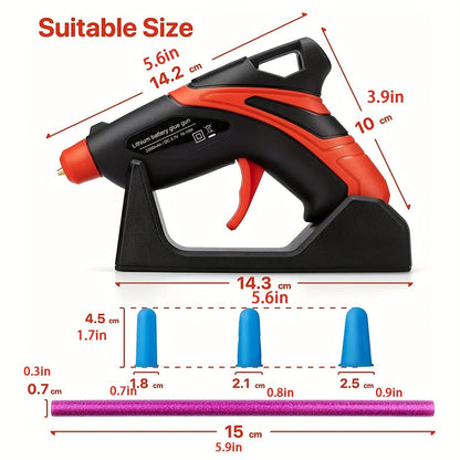 Cordless Hot Melt Glue Gun with 30PCS Glue Sticks - Rechargeable Hot Glue Tools Set