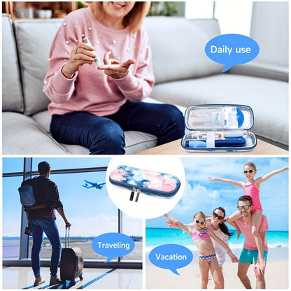 Travel-Friendly Insulin Cooler Case with 2 Gel Packs - Portable Diabetic Medication Cooling Bag for Outdoor and Sports Use