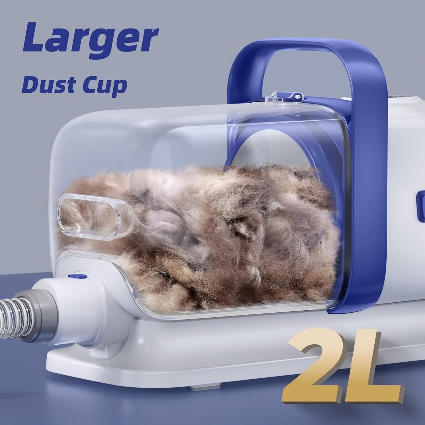 Dog Grooming Kit - Pet Grooming Vacuum with Clipper, Shedding Brush, and Cleaning Tool in 1, Low Noise for Dogs and Cats