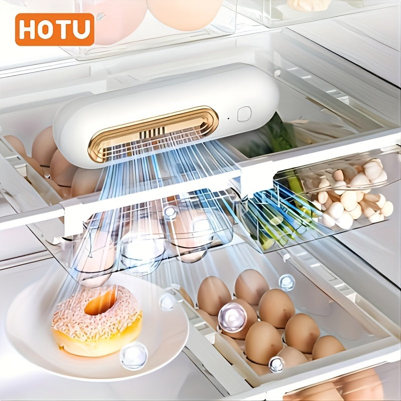 Powerful Refrigerator Deodorizer – Eliminates Odors, Disinfects, and Purifies Air – USB Charging – Portable, Compact, Easy-to-Use Odor Remover for Kitchen Fridge and Freezer