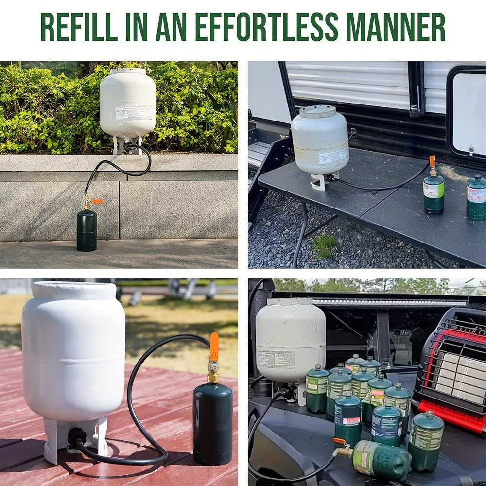 Propane Refill Adapter for 1lb Tanks – 3FT Hose, Propane Tank Refill Adapter for Convenient Use