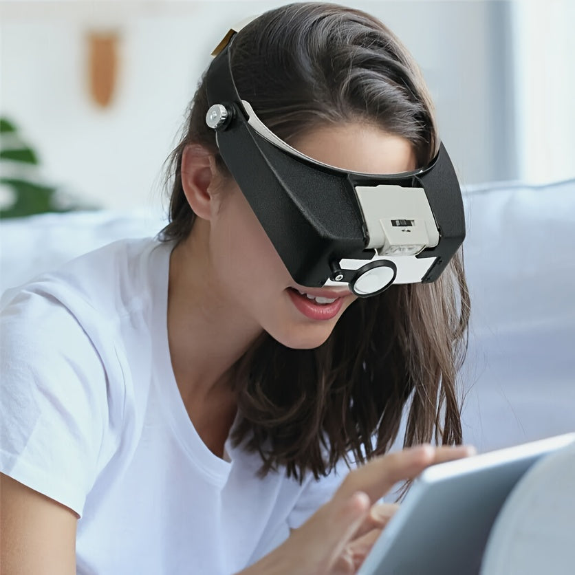 LED Magnifying Head Visor for Circuit Board, Clock & Watch Repair, Reading – High Magnification