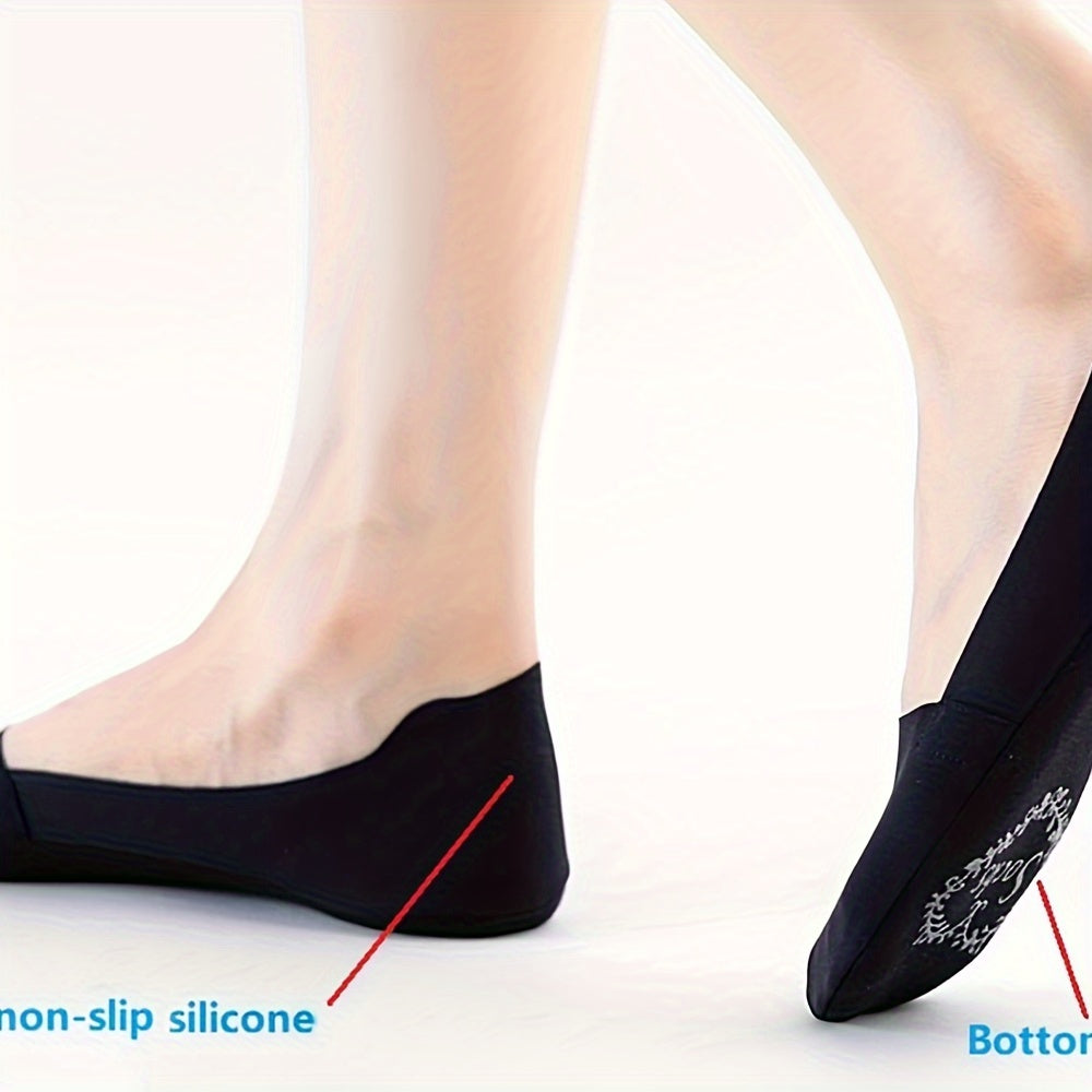 No Show Socks for Women - 5-8 Pairs Low Cut Liner, Non-Slip Footies, Invisible Socks for Flats and Boat Shoes