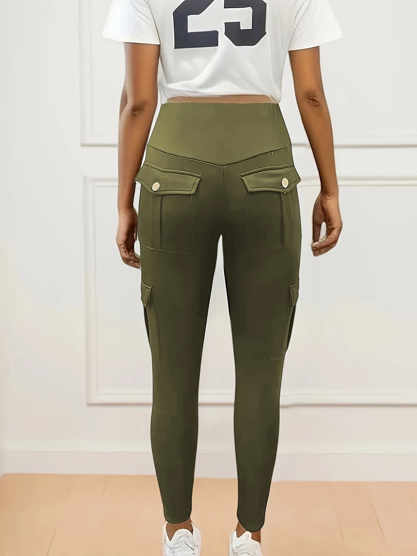 High-Waisted Butt Lifting Yoga Leggings - Women's Fall & Winter Activewear with Pockets, Moisture-Wicking, Four-Way Stretch, Breathable - Solid Color, Perfect for Fitness, Running, Outdoor Activities