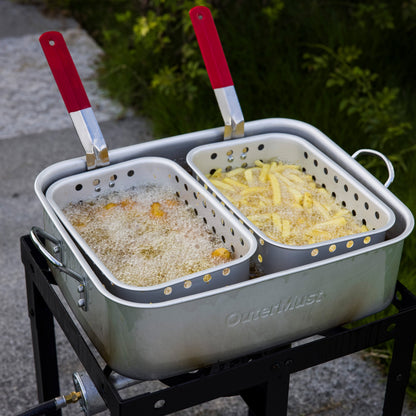 OuterMust 58,000 BTU Outdoor Fish Fryer – 18Qt Fryer Pot with 2 Baskets, Perfect for Frying Fish, Chicken Wings & French Fries