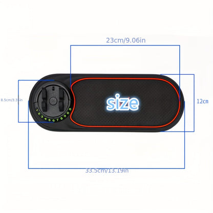 Universal Fit PVC Anti-Slip Mat for Cars - Novelty Patterned Dashboard Grip Pad with Concealed Number Plate Feature, Multi-Functional Non-Slip Mat for Phones and Accessories