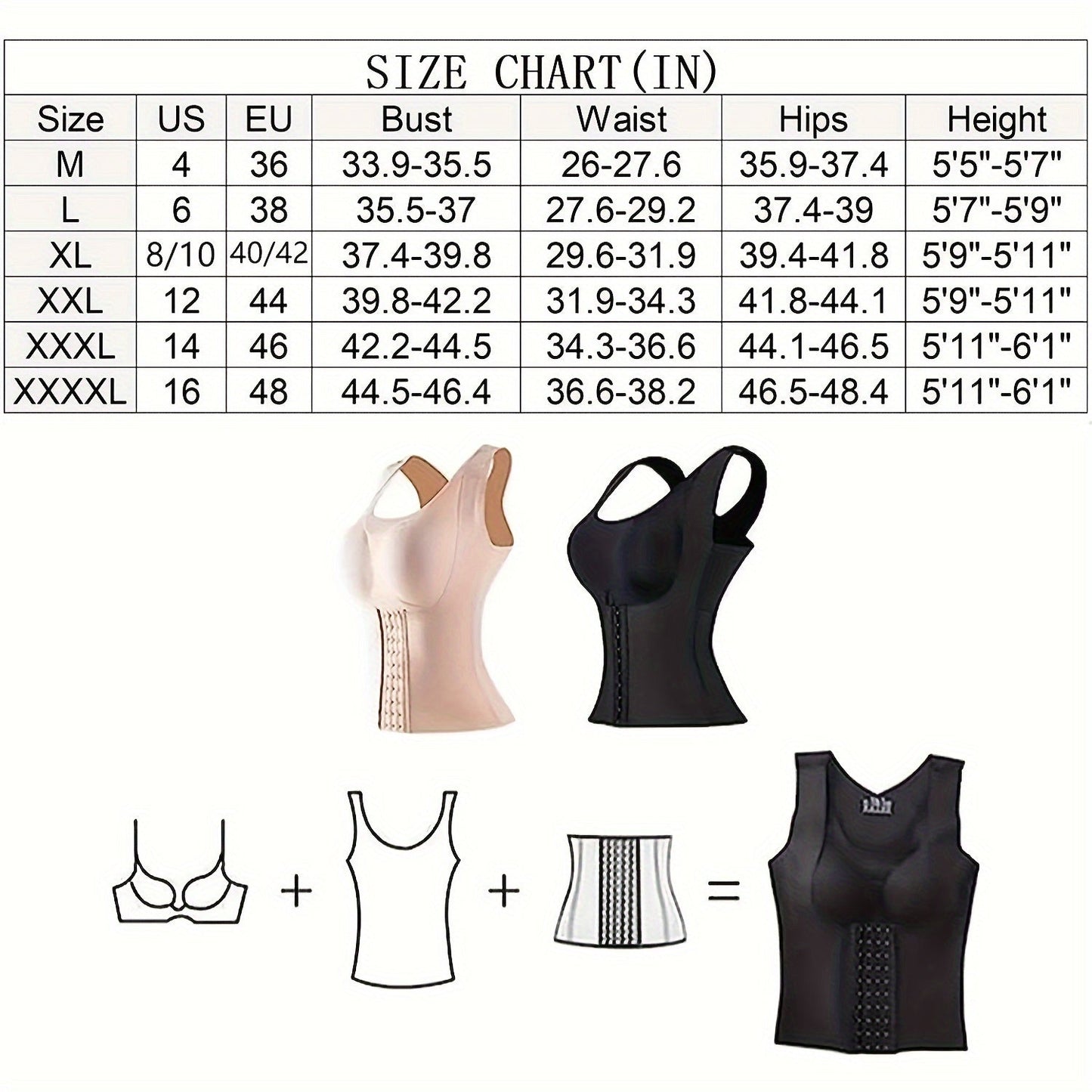 1pc 3-in-1 Waist Trainer Corset - Waist Trimmer and Shapewear