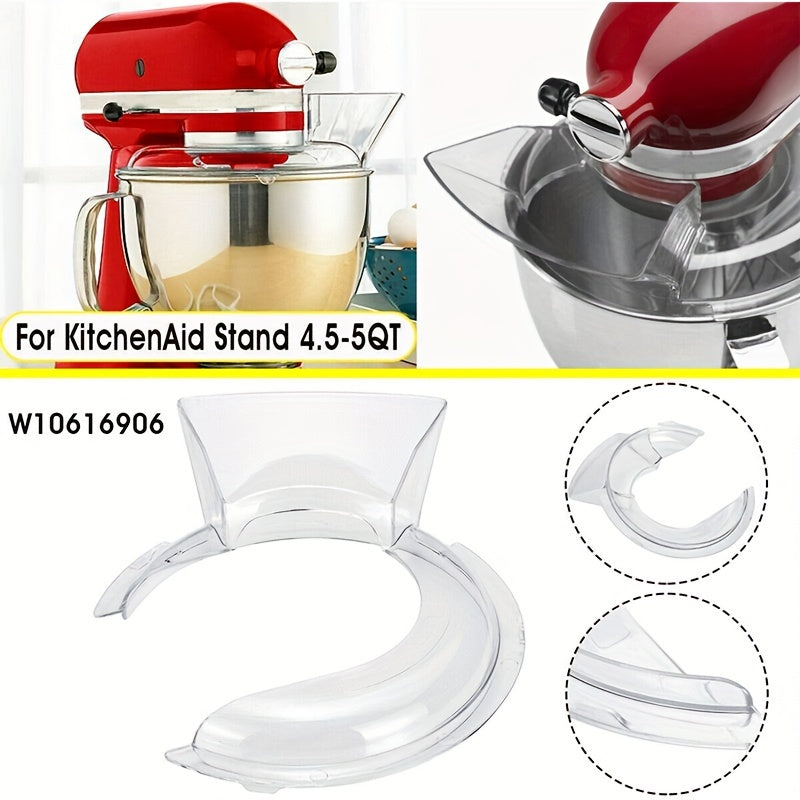 Tipping Cover for KitchenAid 4.5 and 5 Quart Tilt-Head Mixing Bowls – Compatible with KN1PS – Transparent Cover for Polished or Brushed Stainless Steel Bowls