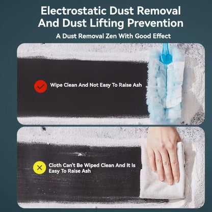 40/60pcs Electrostatic Duster Refill Cloths - Ultra-Efficient Static-Cling for Electronics, Furniture, Blinds & Fans - Reusable, Safe, Hassle-Free - Bulk Pack (Handle Not Included)