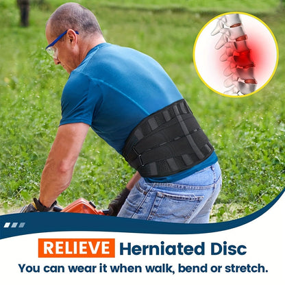 Back Brace for Lower Back - Lumbar Support for Heavy Lifting, Breathable Waist Support for Sciatica and Herniated Disc, Men and Women