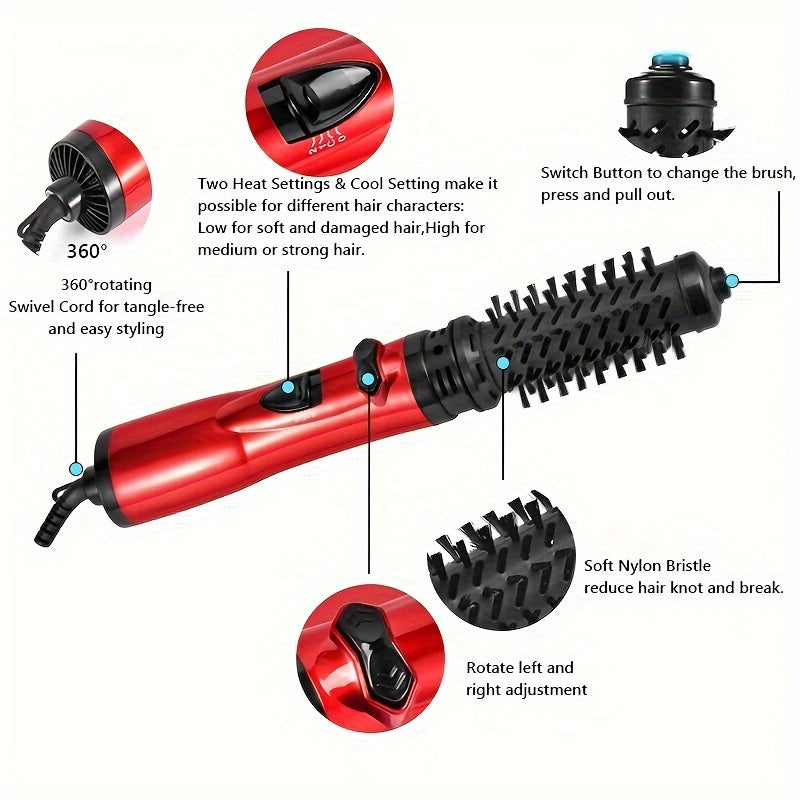 Pro Styler Hot Air Comb Brush - All-in-One Hair Dryer, Curler, and Straightener for Effortless, Salon-Quality Styling with Fast Drying, Reduced Frizz, and Long-Lasting Results