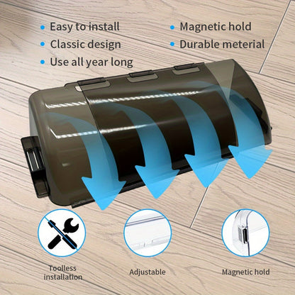 Adjustable Magnetic Air Vent Deflector - Fits 8" to 14" Vents, Improves AC Efficiency, Premium Floor Register Covers