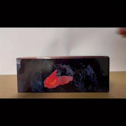 Fire Dragon 3D Printed Lamp – Volcano Dragon Night Light for Bedroom and Office, Mood Lighting and Moon Light Desktop Lamp