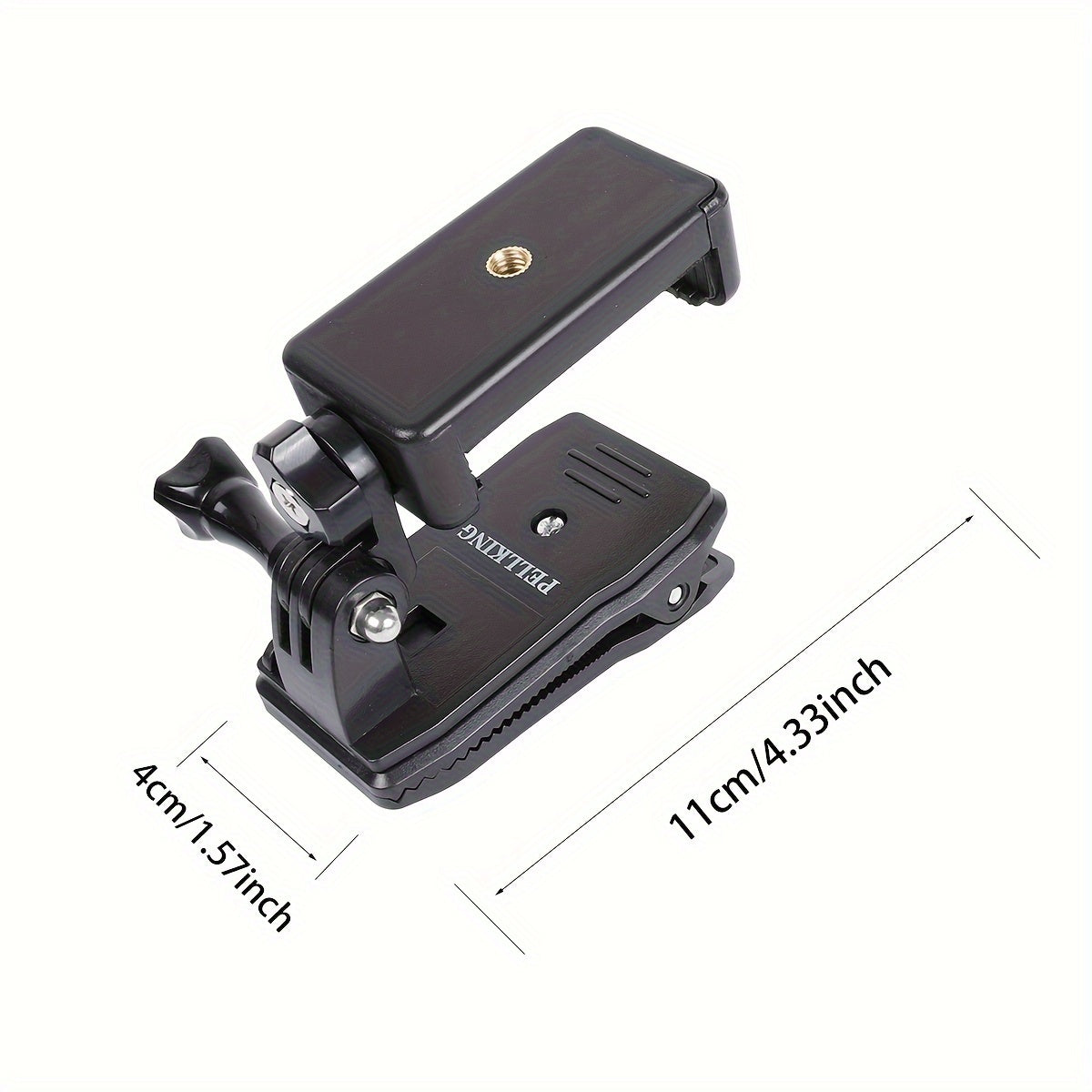 Adjustable ABS Shoulder Mount Clip for Smartphone Recording – First-Person View Outdoor Vlogging and Live Streaming Holder for Backpack Strap