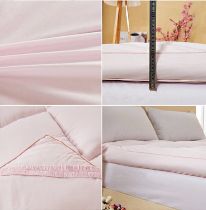 VESCOVO Thick Goose Down Fiber Mattress Topper – Single, Twin & Queen Size Bed Mattress Pad