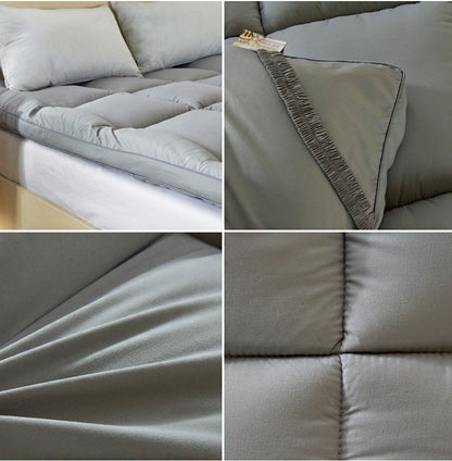 VESCOVO Thick Goose Down Fiber Mattress Topper – Single, Twin & Queen Size Bed Mattress Pad