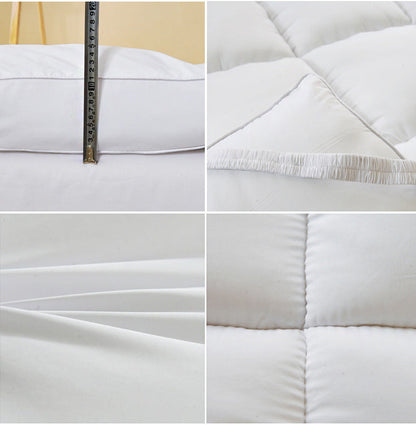 VESCOVO Thick Goose Down Fiber Mattress Topper – Single, Twin & Queen Size Bed Mattress Pad