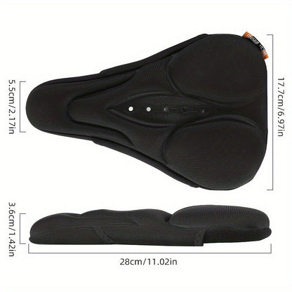 WEST BIKING High Elastic Breathable Bicycle Saddle Cover - Silicone and Sponge with Rainproof Layer - Streamlined Bike Seat Cushion Protector for Cycling Comfort