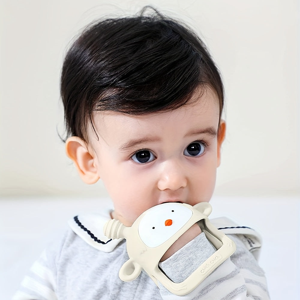 Silicone Baby Teething Toy - Never Drop Design, BPA Free, Rattling Teether for Infants 6-12 Months, Available in 1/2 Pack
