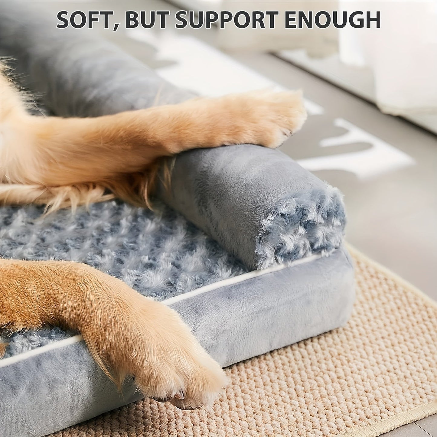 Orthopedic XL Dog Bed for Extra Large Dogs – Removable Washable Cover, Ideal for Crates