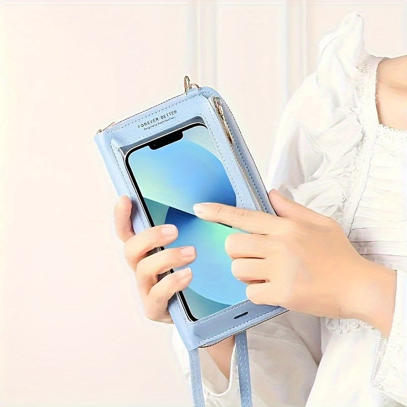 Touch Screen Mobile Phone Bag – Female Crossbody Purse, Anti-Theft Multi-Functional Shoulder Bag, Transparent Mini Bag, Ideal Gift for Christmas, Halloween, Thanksgiving