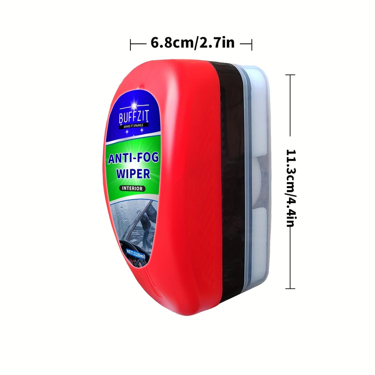 Buffit Anti-Fog Wiper for Car Windows and Mirrors - Universal Spray Alternative, Improves Driving Visibility, Prevents Condensation on Glasses, Goggles & Helmets, 120ml/4oz