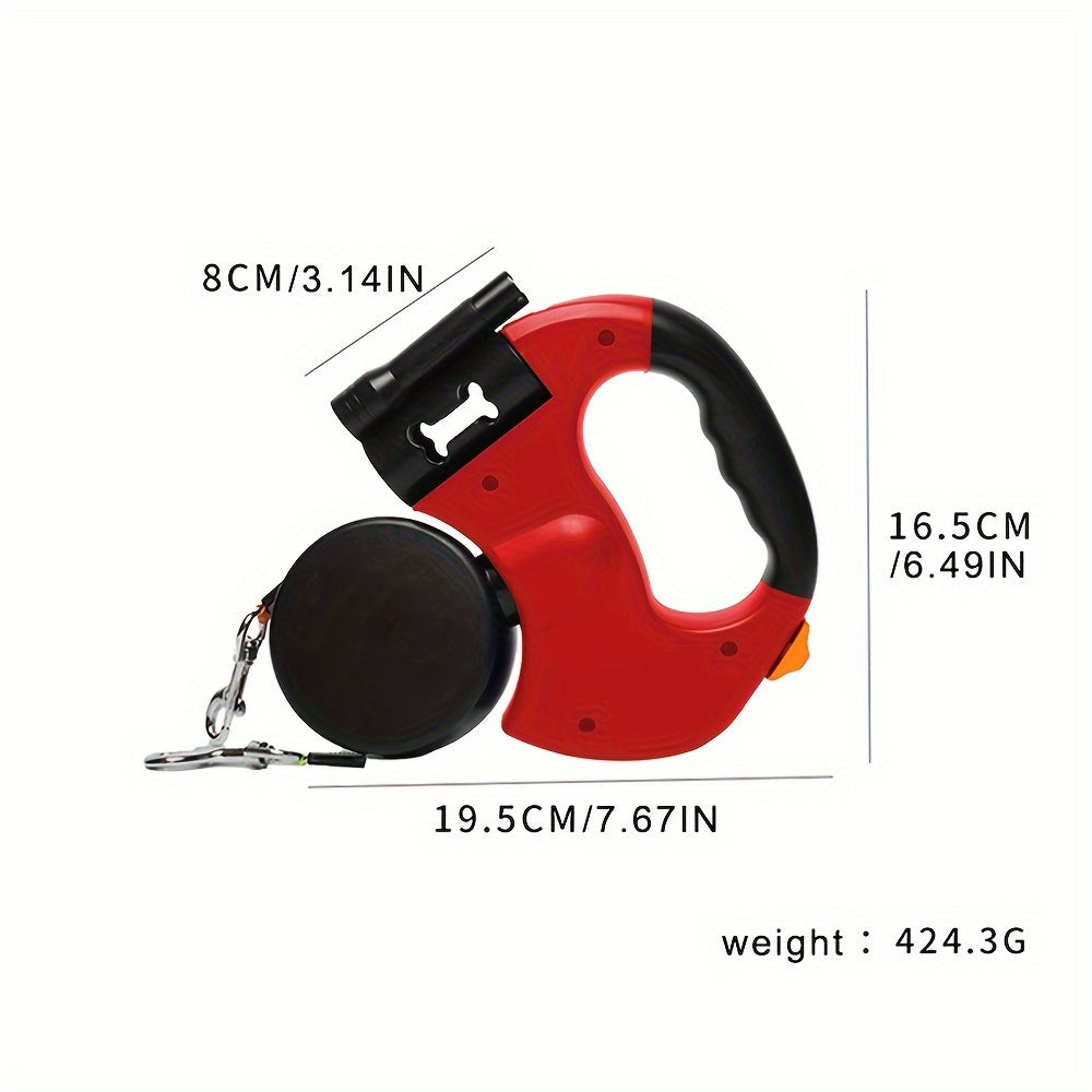 360° Rotating 2 in 1 Pet Leash - Stretchable, Easy to Control, Comfortable Grip for Walking Dogs