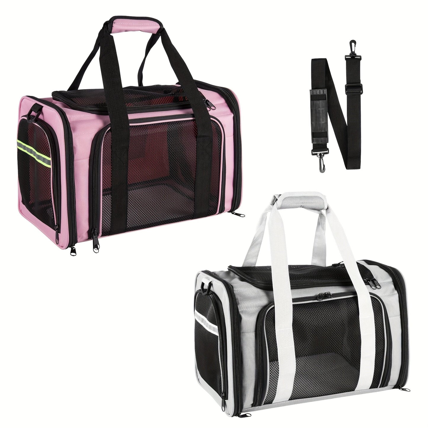Under 15lb Collapsible Pet Carrier - Airline / TSA Approved, Soft Sided, Ventilated, Easy to Clean, Portable for Small Dogs, Kittens, and Cats - Ideal for Road Trips, Flights, and Outdoor Adventures