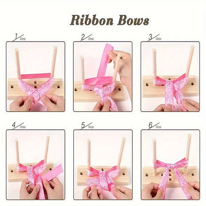 Wooden Bow Making Tool – Festival Wreath Maker for Crafting Decorative Bows
