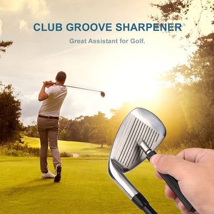 Premium Golf Club Groove Sharpener - Re-grooving Tool and Cleaner for Wedges and Irons, Enhance Spin and Control for Better Shots