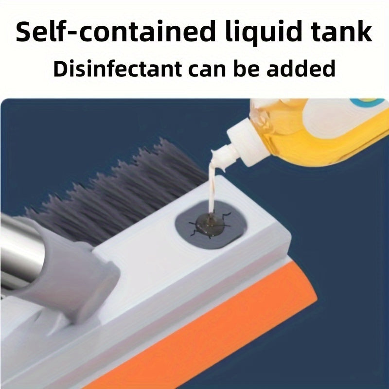 Multi-Surface Scrub Brush with Liquid Dispenser – Extendable Manual Tile & Bathroom Scrubber for Kitchen, Walls, Floors & More