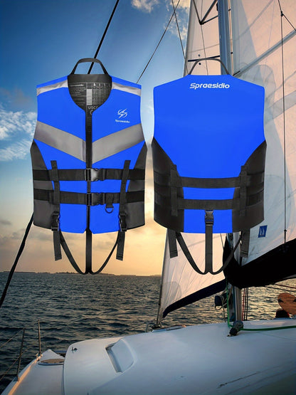 HISEA Adjustable Safety Life Jacket - Outdoor Drifting, Swimming, Snorkeling Suit for Kayaking, Boating, Fishing, Water Ski, and Rafting - Water Sports Life Vest