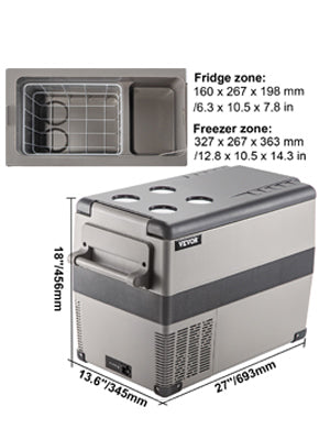 SucceBuy Portable Car Refrigerator Mini Fridge — 20L–55L Compressor Cooler DC 110-240V Ice Box for Camping