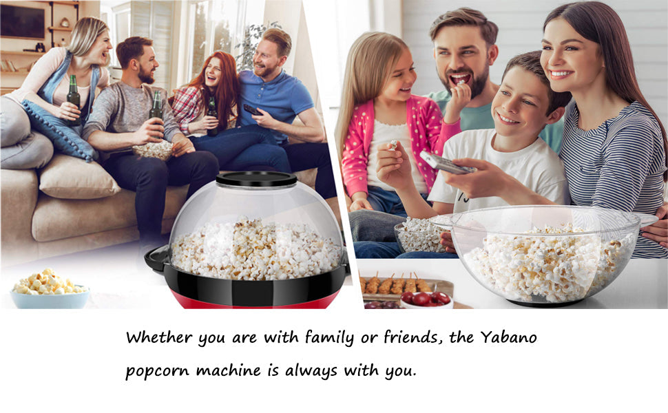 6-Quart Electric Popcorn Maker with Nonstick Plate & Quick-Heat Stirring – Cool Touch Handles
