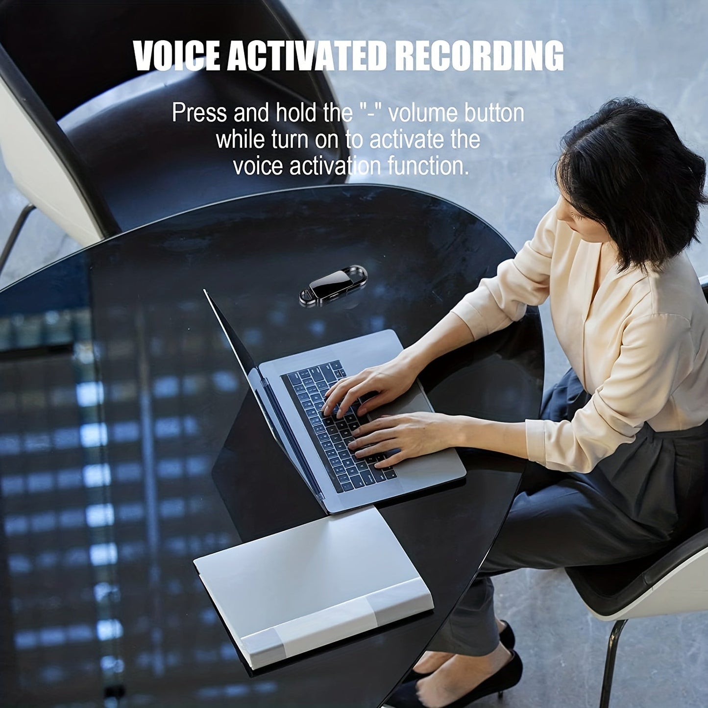 32GB Keychain Voice Recorder - High-Capacity, Discreet, Crystal-Clear Audio for Lectures, Meetings, Interviews | Ideal Gift for Students, Professionals, and Loved Ones