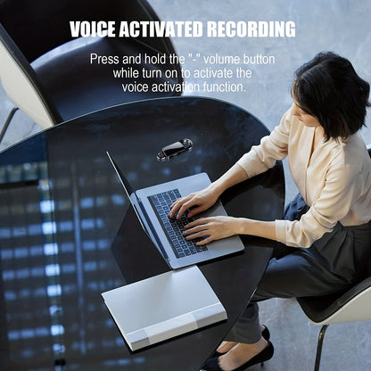 32GB Keychain Voice Recorder - High-Capacity, Discreet, Crystal-Clear Audio for Lectures, Meetings, Interviews | Ideal Gift for Students, Professionals, and Loved Ones