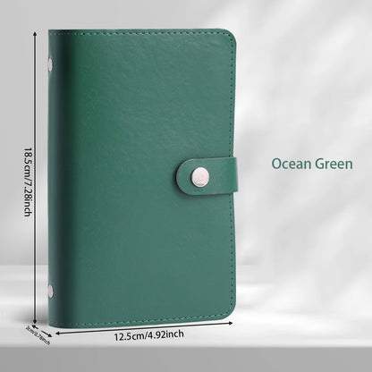 1 Banknote Storage Book - PU Material, Holds 100 Banknotes, Photos, Stamps, Bank Cards, A6 Ultra-Large Capacity with 50 Inner Pages
