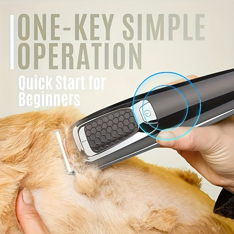 Cordless Rechargeable Dog Paw Trimmer - Electric Clippers for Paws, Ears, Face, and More