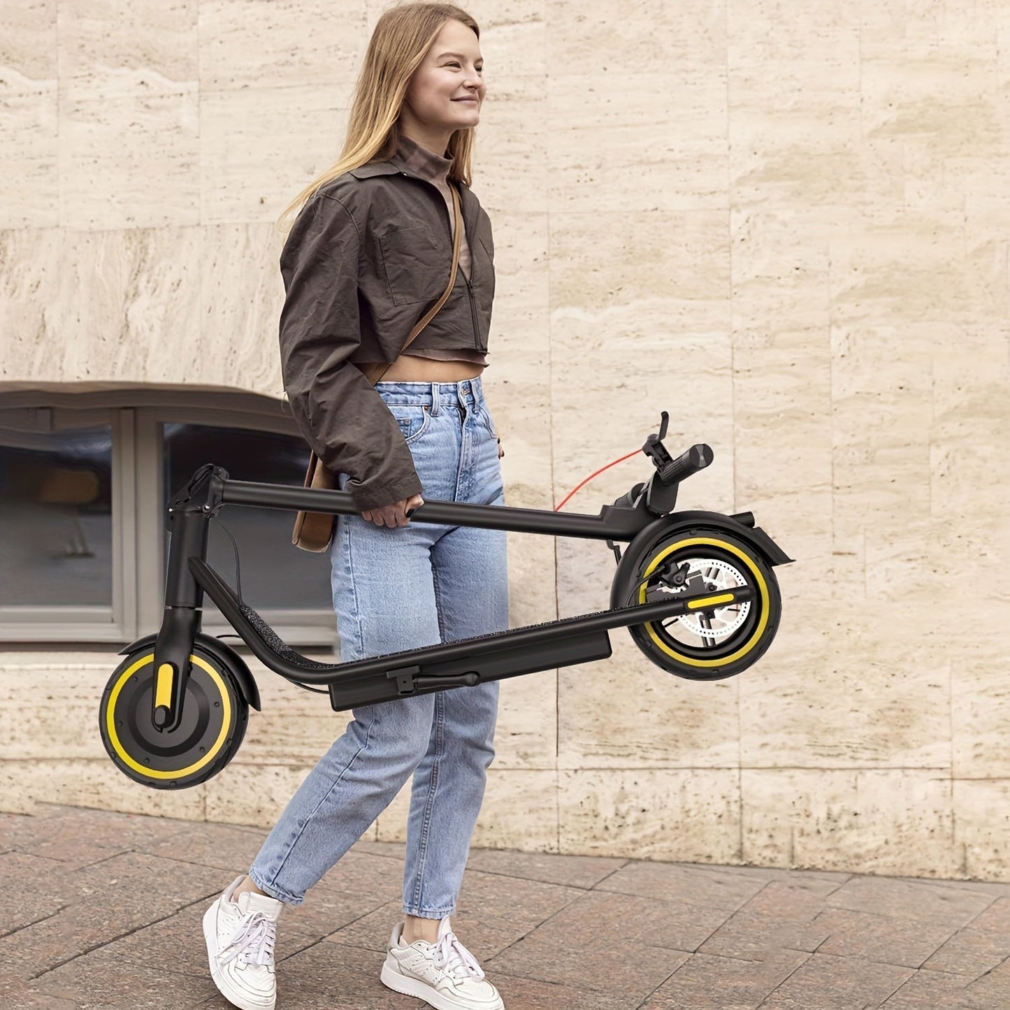 Powerful 350W Electric Scooter for Youth & Adults – Compact, Foldable, Lightweight Design – Up to 19 MPH Speed and 18 Mile Range – Ideal Urban and Campus Commuter