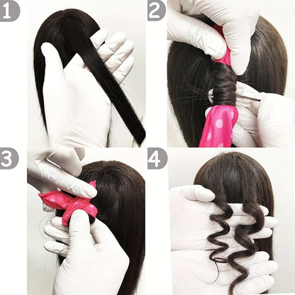 10/20/30pcs Flexible Foam Hair Curlers - No Heat Overnight Sleep Rollers for Natural Curls & Waves, Soft Polka Dot Sponge Styling Tools for Women