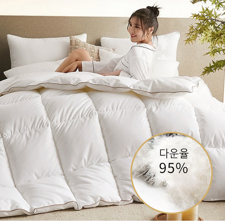 95% White Goose Down Quilt – Winter Cotton, Thick & Lightweight, High-Quality Breathable Household Comforter
